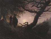 Caspar David Friedrich Man and Woman Contemplating the Moon (mk43) oil painting reproduction